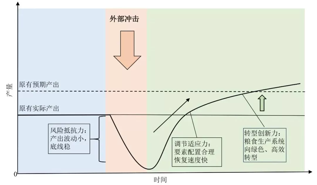 图1　粮食生产韧性概念示意图