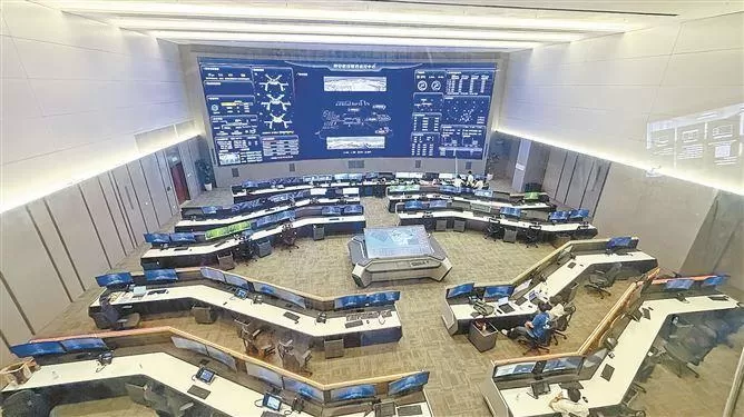 厦门翔安国际机场智能联合运控中心（简称“IOC”）。（厦门日报记者 蔡绵绵 摄）